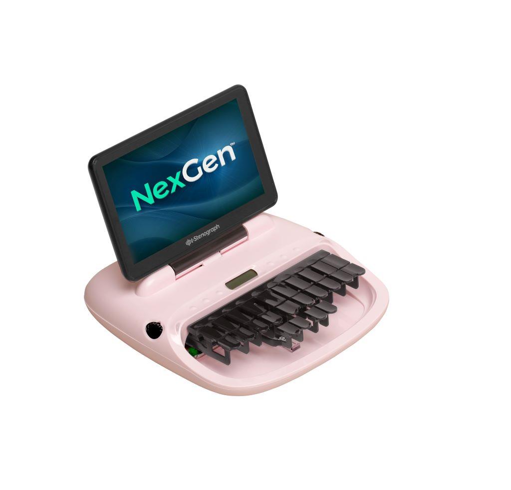 45169_Stenographer Machine Pink Black FrontRt.jpg