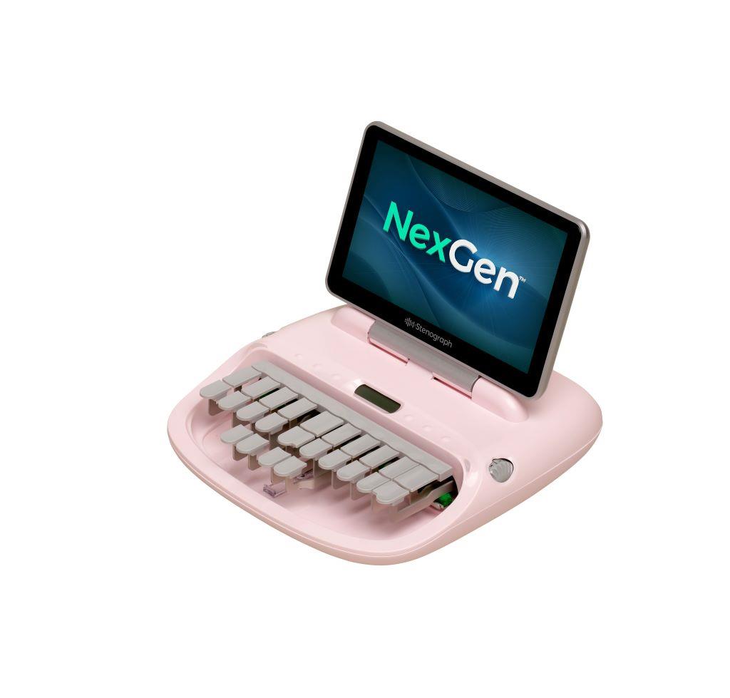 45170_Stenographer Machine Pink Gray FrontLt.jpg